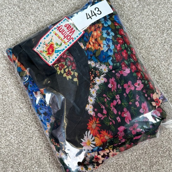 Johnny Was XS Floral Patchwork Blouse Button Down‎ Bohemian Tunic Top Western - Picture 13 of 13